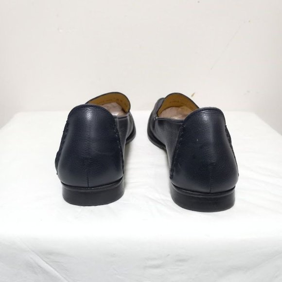 Cole Haan Leather Slip On Flat Loafer Shoes Navy Blue Women's Size 8.5 4A - Picture 3 of 8